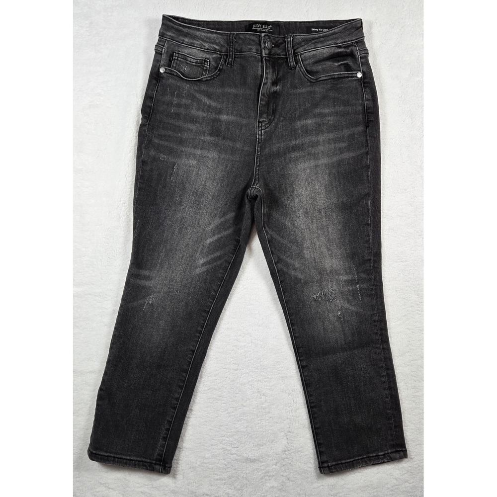 Judy Blue‎ Pants Capri Crop Women's Black Denim Size 29